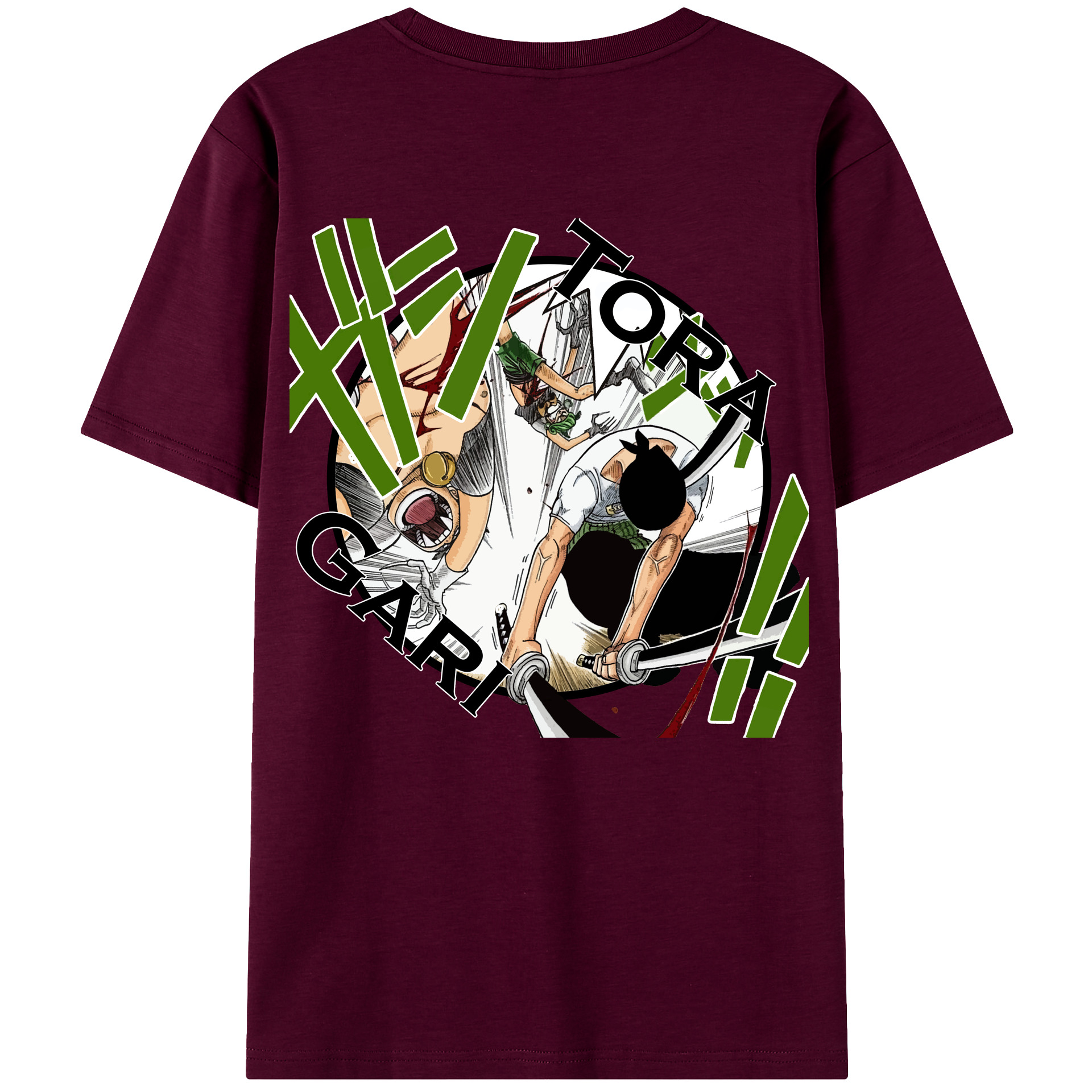 ワンピース ロロノア・ゾロ ONE PIECE Roronoa Zoro レディース半袖Tシャツ(バックプリント)